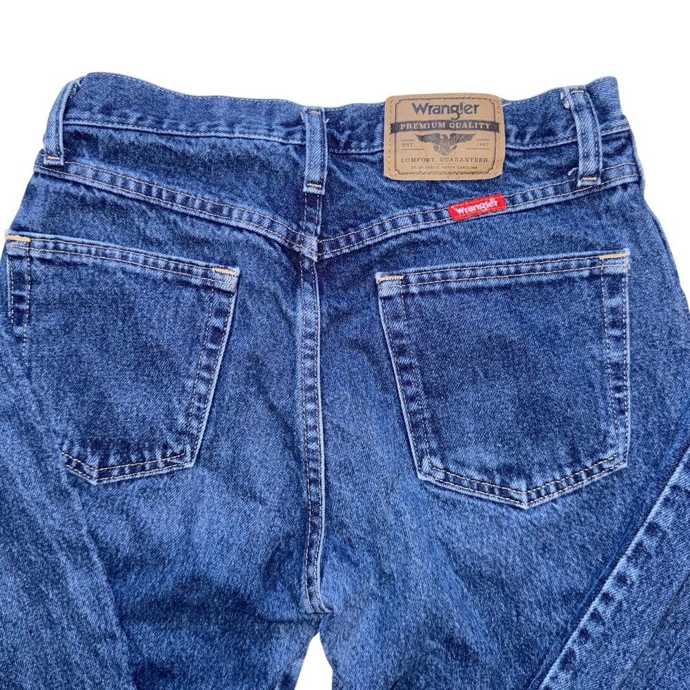 Wrangler Vintage Dark Blue Jeans Raw Hem 29x29 High Quality Western Country